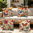 thumbnail image 4 of Waterproof Outdoor Throw Pillow Covers, 17.72 Inch Tropical Summer Print Cushion Covers for Patio Porch Poolside Furniture Decor, Set of 4, 4 of 6