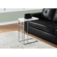 Monarch Accent Table Glossy White / Chrome Metal