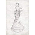 thumbnail image 2 of OnRei 17x24 Black Ornate Wood Framed with Double Matting Museum Art Print Titled - Fashion Dress, 2 of 4
