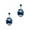 Green, variant on Silvertone Blue Enamel World Globe Spinner Purple Crystal Post Earrings