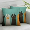 thumbnail image 2 of COMIO  Decorative Pillow Cover, Cute Colorful Cat Paws Print Design Art Lumbar Pillow Cover Modern Farmhouse Cushion Case Home Decor for Living Room Patio Sofa Couch Chair 2pc, 2 of 6