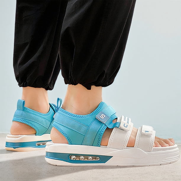 Sandalias de playa para hombre con cojín de aire, sandalias deportivas con punta abierta, cómodas para exteriores