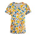 thumbnail image 4 of Pisexur Womens Scrub Tops Boasting Colorful Floral Prints Along With Short Sleeve Scrub Tops Suitable for Nursing Uniforms With Convenient Pockets, 4 of 4