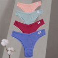 thumbnail image 1 of 4 unids/set de lencería de algodón para mujer, bragas sexis de cintura baja para mujer, ropa interior de M-XL, tangas, Bikini de 10 colores sólidos, bragas íntimas para niñas Tan Jianjun unisex, 1 of 2
