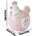 thumbnail image 3 of Cellier avec Couvercle Réservoir de Rangement pour Poules Pot de Poulet Décoratif en Céramique Contenant de Sucre de Pâques Pot à Biscuits Créatif en Forme de Poule pour Collation et Rangement de Bijoux pour Déco de Comptoir de Cuisine, 3 of 9