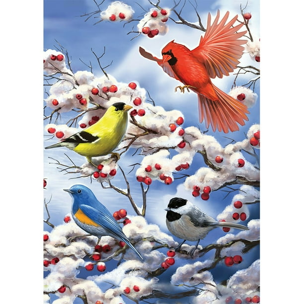 Diamond Painting (DE6606) 5D DIY Birds Square Rhinestone Drawing (FH505) 40x50cm Hugtrwg Para estrenar