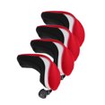 thumbnail image 1 of 4Pcs Premium Hybrid Golf Club Headcovers with Interchangeable Number Red, 1 of 8