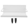thumbnail image 1 of Estante magnético para especias que ahorra espacio, de una sola capa para refrigerador y microondas, incluye 3 accesorios, color blanco, 1 of 8