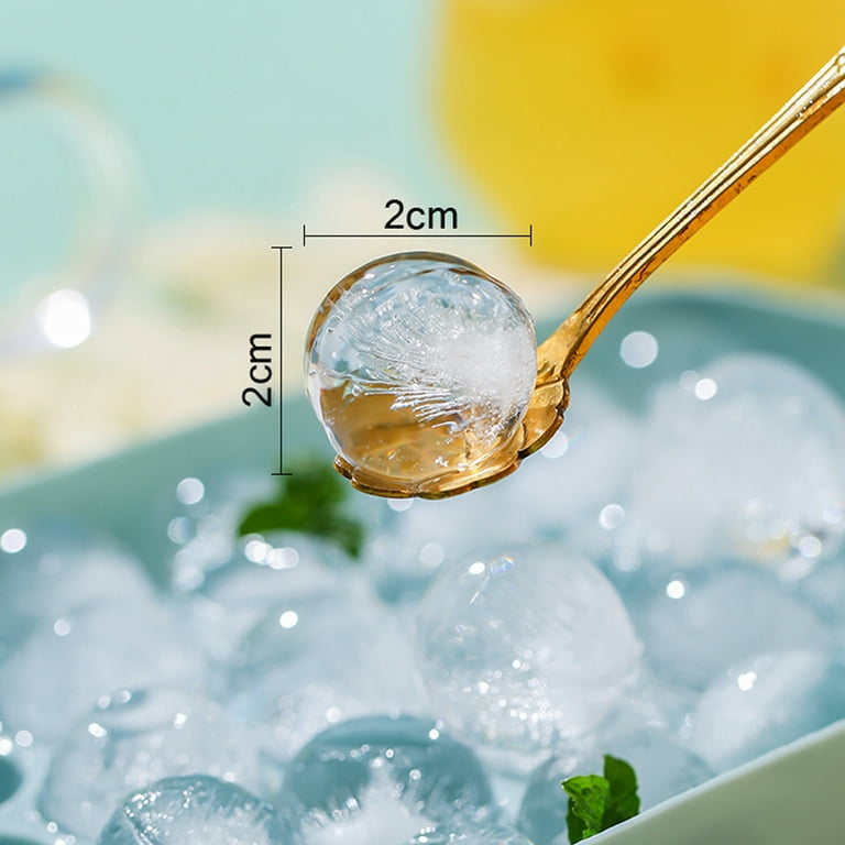 SKYCARPER Round Ice Cube Tray, Freezer Ice Ball Maker Mold, Mini Circle Ice Cube Tray , Sphere, Ice Cooler, Cocktail, Whiskey, Tea and Coffee (1pcs,Blue)