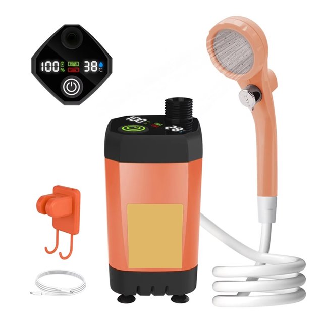 Pompe de Douche de Camping RV Écran de Douche de Camp Extérieur Affichage Numérique Intelligent Kit de Douche Réglable