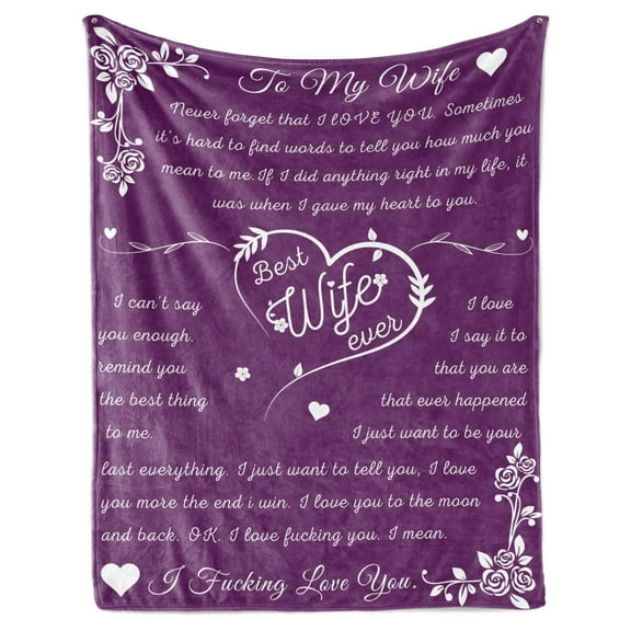 Kainsy Gifts for Wife Blanket Gifts for Wife from Husband for Wife Best Wife Gifts Wife Birthday Gift Ideas Romantic Gifts for Her(30"x40")