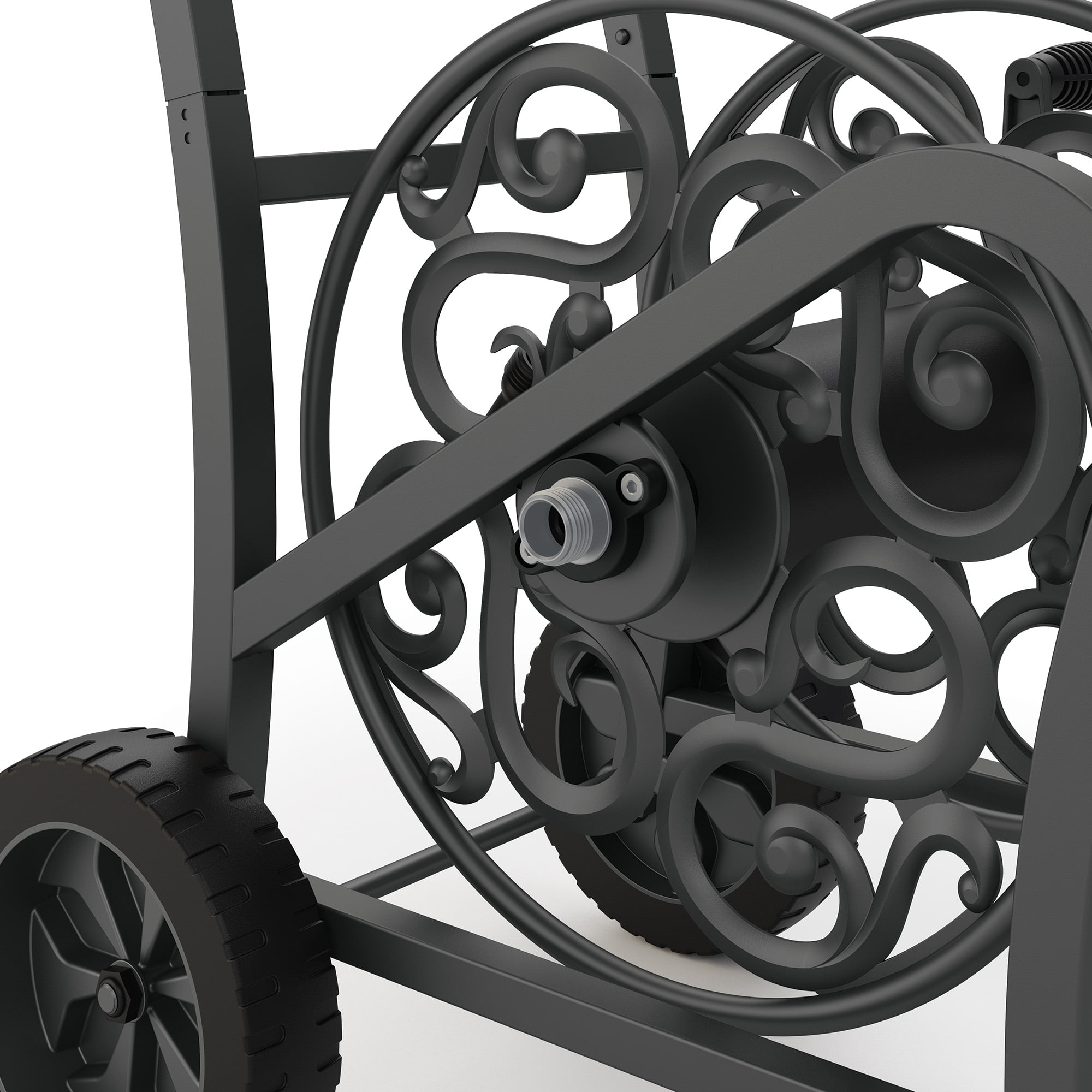Suncast Elite Metal Decorative Hose Cart 150 ft., Powder Coated Steel 