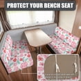thumbnail image 2 of XYZCANDO Stretch Pink Floral RV Dinette Booth Seat Covers - 2 Piece Washable Protector for Camper Travel Trailer, 2 of 7