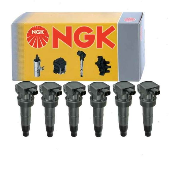 6 pc NGK Ignition Coils compatible with Hyundai Genesis 3.8L V6 2009-2016