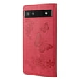 thumbnail image 3 of TECH CIRCLE for Google Pixel 9 Pro/Pixel 9 Wallet Case,Butterfly Flower Embossed PU Leather Magnetic Kickstand Card Slots Wrist Strap Shockproof Cover for Google Pixel 9 Pro/Pixel 9 6.3" 2024,Rose, 3 of 7