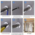 thumbnail image 3 of 4 soportes para barra de armario con tornillos, soporte de brida para armario, brida de soporte de brida Rob, soporte para barra de cortina de 25 mm, soporte para barra de armario, soporte, 3 of 5