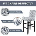 thumbnail image 3 of Bar Stool Covers Set of 4, Stretch Washable Barstool Seat Covers, Counter Height Chair Covers for Kitchen Dining Room Cafe (Flower Pattern), 3 of 7