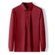 thumbnail image 2 of Camisa de manga larga con botones para hombre - Corte regular informal de negocios - Mezcla de poliéster y algodón, tallas M-XXXXL, 2 of 7