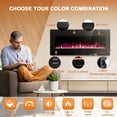 thumbnail image 2 of Electactic 42’’ 1500W Wall Mounted Recessed Electric Fireplace,12 Flame Color Modes,Touch Screen & Remote Control,Ultra Thin & Low Noise, 2 of 7