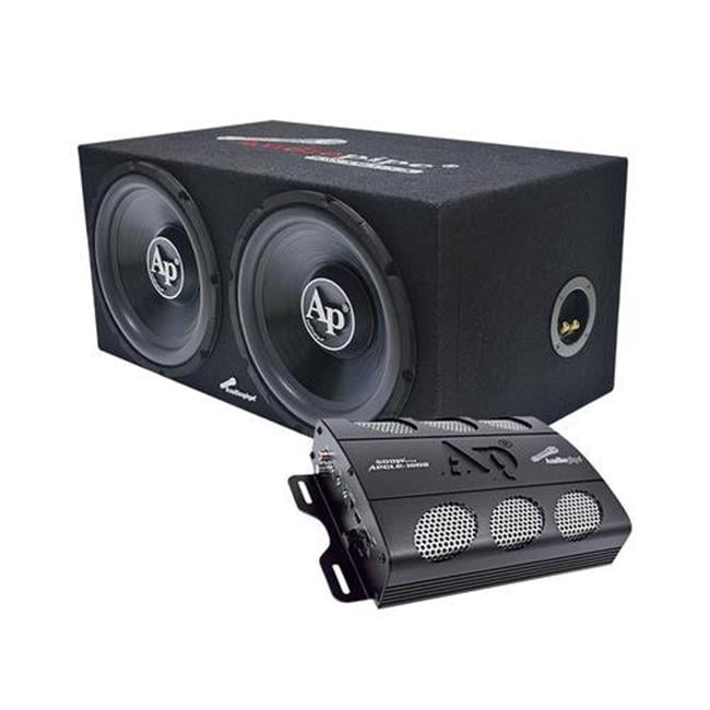 Audiopipe APSB-1299PP Loaded Dual 12 Subs Amp and Wire Kit Car Audio Package 