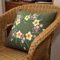 thumbnail image 2 of Semi-Finished Embroidery Pillow Covers Kit Sewing Craft for Sofa green, 2 of 9
