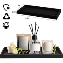 Countertop and Vanity Tray, Silicone Bathroom Tray, Flexible Dish Soap Holder for Kitchen, Bathroom Counter Organizer, Shower Toilet Tank Tray Decor Accessory, Bath Tub Tray