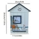 thumbnail image 2 of Soporte de llaves Caja de diseño de casa montada en la pared Colgante de pared Colgador de almacenamiento de llaves Estuche de madera, parte superior azul, Saiboat Life Bouy Jumpingount HA8882-03B, 2 of 6