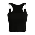 thumbnail image 6 of Lace Trim Ribbed Crop Tank Tops for Women Solid Sleeveless Form Fitting Cami Tops Soft Breathable Blouse for Casual and Layering Wear, 6 of 8