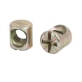 thumbnail image 2 of M6 x 10mm Cross Dowel Slotted Nuts 50Pcs for Furniture Bed Chair, 2 of 4