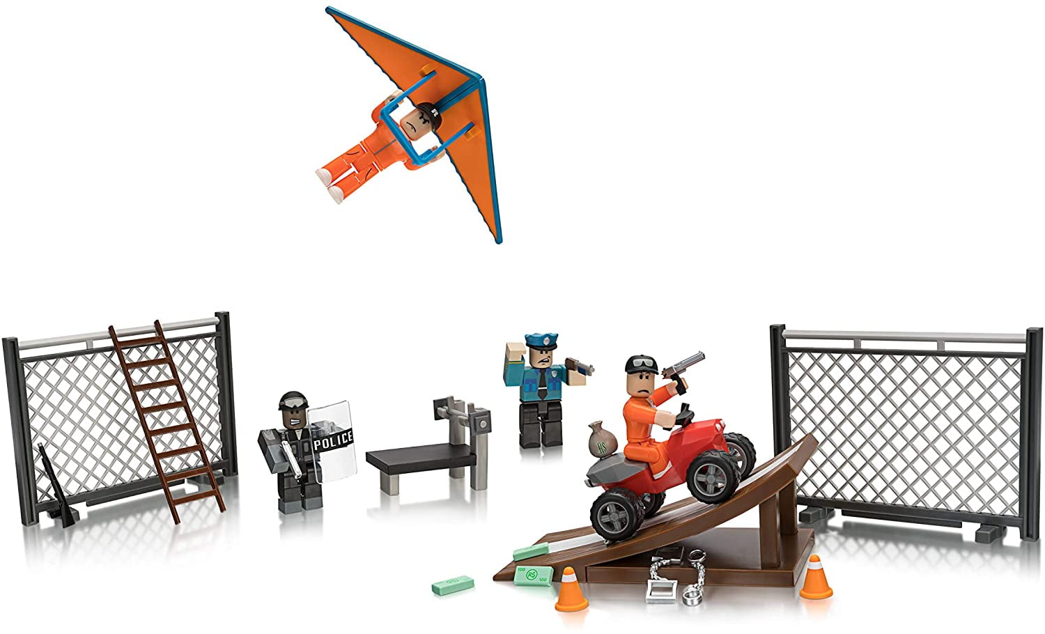 Roblox Jailbreak Great Escape Playset W 24 Play Pieces - roblox the escape room theater answers