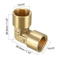 thumbnail image 2 of Brass Elbow Pipe Fitting 90 Degree 1/4 PT Female to 1/4 PT Female 5pcs, 2 of 5