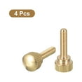 thumbnail image 3 of M4x16mm Knurled Thumb Screws, 4 Pack Brass Thumb Screws with Shoulder, Brass Tone, 3 of 5