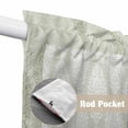 thumbnail image 4 of Sage Green Swag Curtains for Kitchen/Bedroom/Living Room, Vintage Elegant Abstract Art Scalloped Curtains 63 Inch Long, Rod Pocket Window Swag Topper Curtains Valances 2 Panels Set 36"x63", 4 of 8