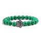 thumbnail image 1 of Pulsera con dije de huella de pata de piedra volcánica de lava negra mate natural, ideal como recuerdo para mascotas, amantes de los gatos y los perros., 1 of 2