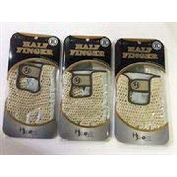 Hj Half Finger Golf Glove, Mens Xl, Fits On Left Hand, 3Gloves