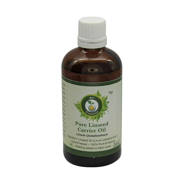Huile de Lin Linum Usitatissimum Pure Naturelle pour la Cuisson pour la Peinture pour les Cheveux Pressée à Froid 10ml 0.338oz par R V Essential