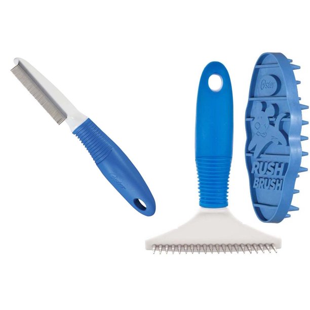 Oster ShedMonster Undercoat Rake, Debris Comb & Rush Brush, 3 Piece