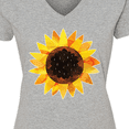 thumbnail image 4 of Inktastic Summer Sunflower Women's V-Neck T-Shirt, 4 of 5