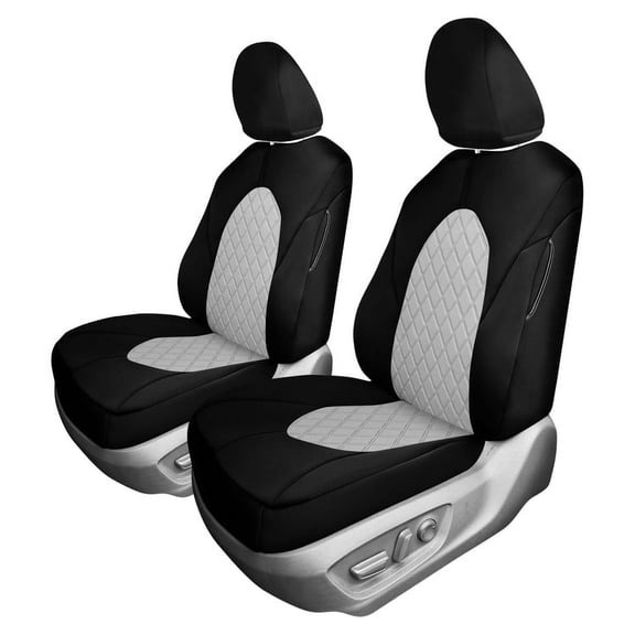 FH Group Custom Fit Car Seat Cover for 2018-2022 Toyota Camry, Front Set Gray Neoprene Seat Covers with Air Freshener