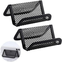 Metal Mesh Business Card Holder,Casewin Business Card Holder Metal Mesh Desktop Name Card Display Rack Office Card Organizer Desk Desktop Name Card Organizer (Black) 2PCS