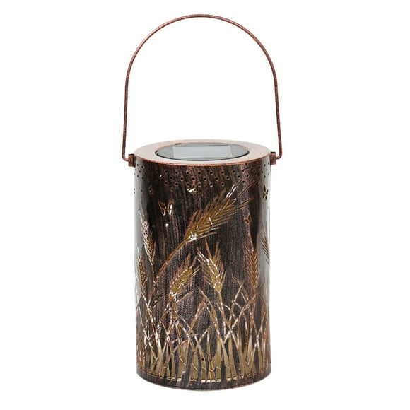 Solar Lanterns Outdoor Hanging Lantern Lights, Hollowed-Out Metal Decor Lantern, Led Decorative Garden Light - Delicate Garden Decoration for Patio