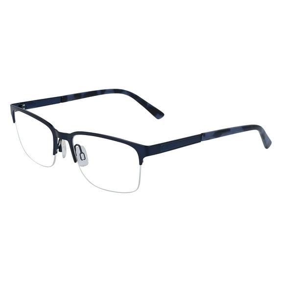 Genesis G4050 414 Men's Navy Rectangular Half Rim Frame Eyeglasses