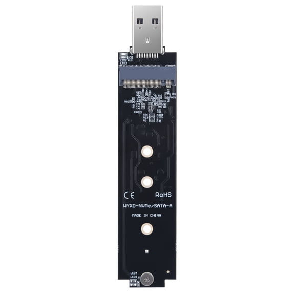 Dual Protocol M2 SATA NVMe SSD To USB 3.2 Adapter For 2230 2242 2260 2280 SSDs With RTL9210B Chip And UASP Support