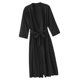 thumbnail image 4 of Bata de noche con cuello en V, ropa de dormir sexy, bata de mujer, vestido de noche, negro, XL seitruly AP000943-03, 4 of 7