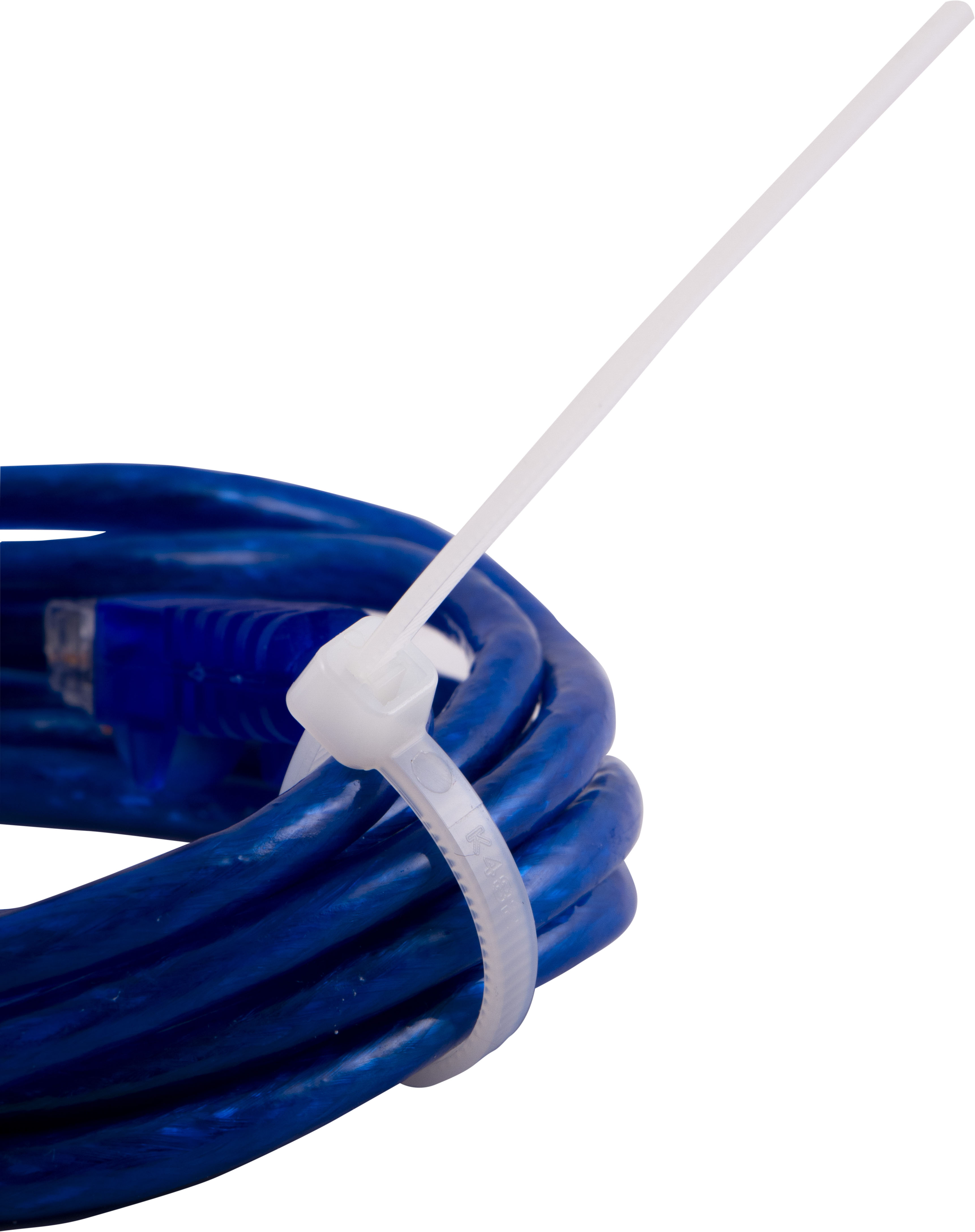 Hyper Tough 8in. Clear Zip Ties 20 Pack, 75lb Tensile Strength, Nylon Mount Cable Ties, Resealable Bag, 25457