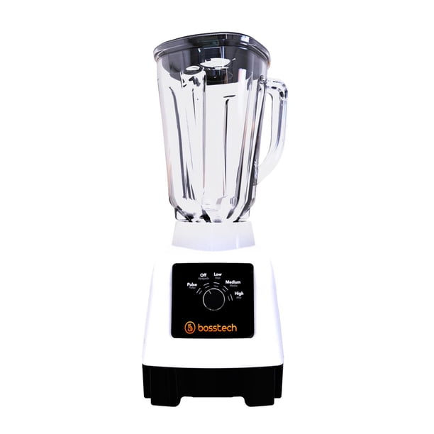 Licuadora 750W Vidrio 2L Perilla 3Vel Bosstech B3 Blanco