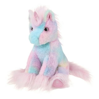 Pixie Crush Unicorn Toys Stuffed Animal Gift Plush Set with Rainbow Case – 5 Piece Stuffed Animals with 2 Unicorns Kitty Puppy and Narwhal –