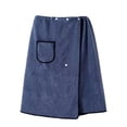 thumbnail image 1 of Injueey Toalla de ducha larga de poliéster con tres botones ajustables para viajes de toalla de baño larga para hombres y mujeres Toallas y Paños azul, 1 of 6