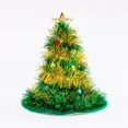 thumbnail image 1 of 2024 Unisex Mujeres Hombres Adultos Gorros de Papá Noel para Fiestas Disfraces Accesorios Sombrero de Árbol de Navidad con Oropel, 1 of 5