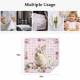 thumbnail image 5 of Easter Cute Bunny Cloth Napkins, Colorful Eggs Spring Daisy Flowers Pink Plaid Washable and Reusable Dinner Napkins Set of 8, Table Napkin for Kitchen Party Birthday Wedding Hotel 20"x20", 5 of 9